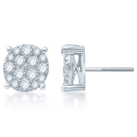 10K 1.48-1.55 CT D-SUPER FLOWER EARRING