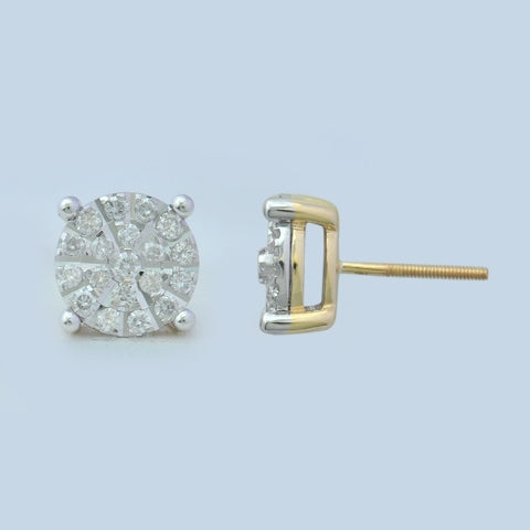 10KT 0.63- 0.75CT D-EARRINGS