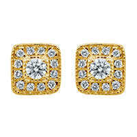 10K Yellow Gold 0.60-0.66CT D-DARK EARRING