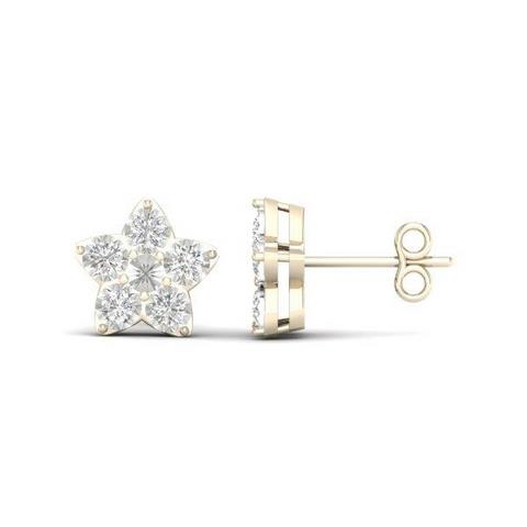 Real Diamond 10K 0.10CT D-EARRINGS STAR