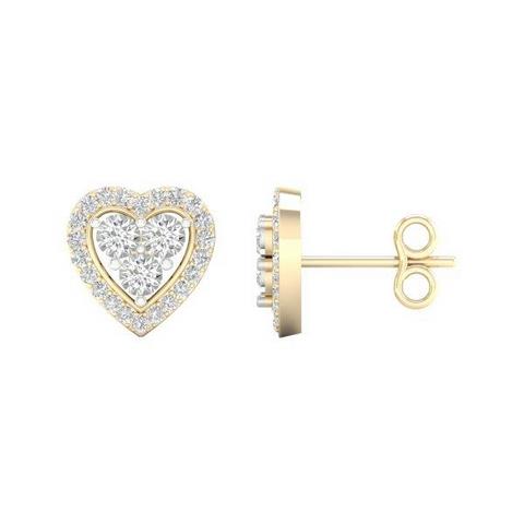 10K 0.16CT D-HEART EARRINGS