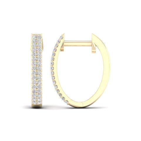 10KT 0.14-0.15CT D- EARRINGS &quot;HOOPS&quot;