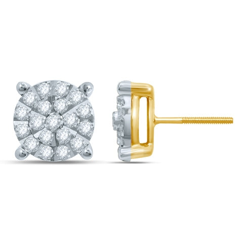 10KT 0.97- 1.06CT D-EARRINGS