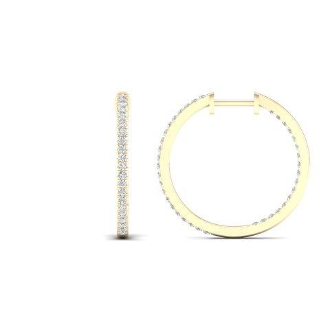 14K 0.74-0.75CT D-EARRING HOOP