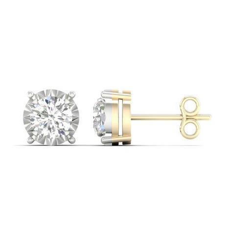 10KT 0.15CT D-EARRINGS