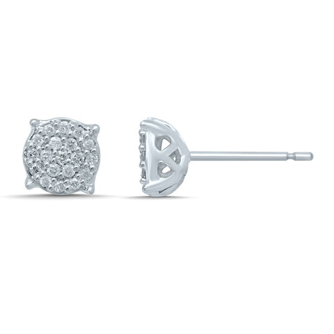 10K 0.16-0.18CT D-MICROPAVE EARRINGS