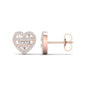 CLOSEOUT 10KT 0.33CT D-BAGUETTE EARRINGS &quot;HEART&quot;