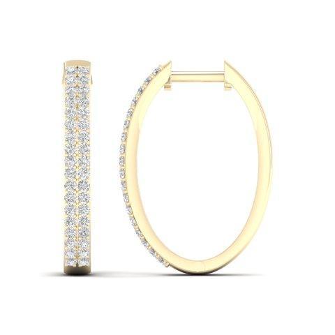 CLOSEOUT 10KT 0.50CT D-EARRINGS &quot;HOOPS&quot;