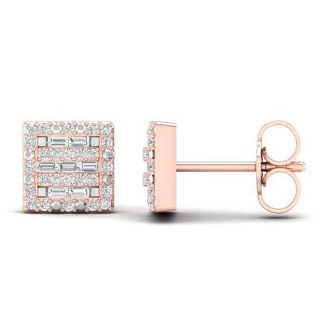 CLOSEOUT 10KT 0.23CT D-BAGUETTE EARRINGS