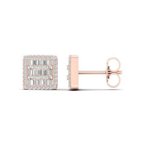 CLOSEOUT 10KT 0.33CT D-BAGUETTE EARRINGS