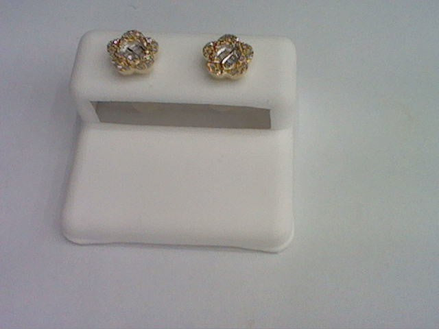 10KT 0.24CT D-EARRINGS BAGUETTES