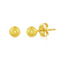 14K YELLOW GOLD, 4MM POLISHED BALL STUDS