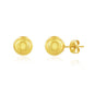 14K YELLOW GOLD, 6MM POLISHED BALL STUDS