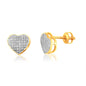 CLOSEOUT 10KT 0.25CT D-&quot;HEART EARRINGS&quot;