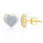 CLOSEOUT 10KT 0.30CT D-EARRINGS &quot; HEART DOME&quot;