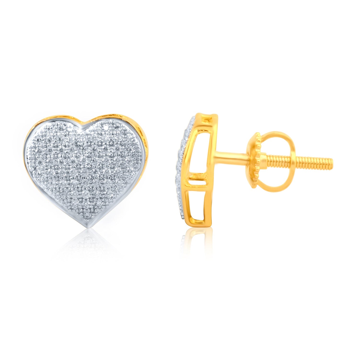 CLOSEOUT 10KT 0.33CT D-&quot;HEART EARRINGS&quot;