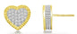 14K 0.66-0.70CT D-EARRINGS &quot;HEART&quot;