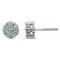 10KT 0.46-0.54CT D-FLOWER EARRINGS