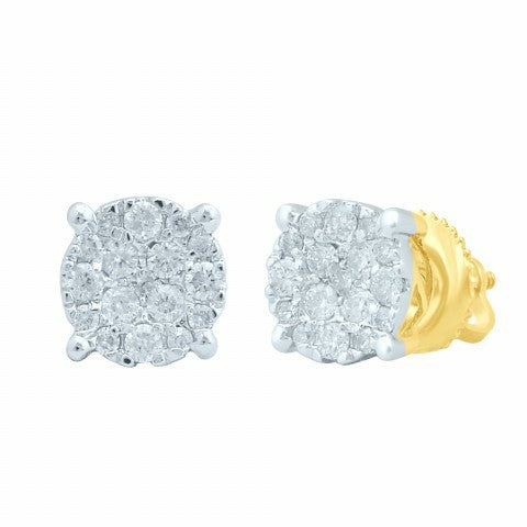 10KT 0.33-0.40CT D-EARRINGS &quot;SUPER FLOWER &quot;