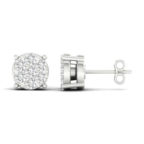 10KT 0.05CT D-EARRINGS