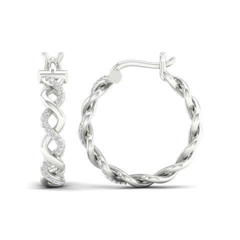 10K 0.10CT D-EARRING Hoop