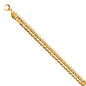 14K REAL GOLD CUBAN LINK FANCY BRACELET FOR WOMEN