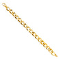 14K REAL GOLD FANCY CUBAN LINK BRACELET FOR WOMEN