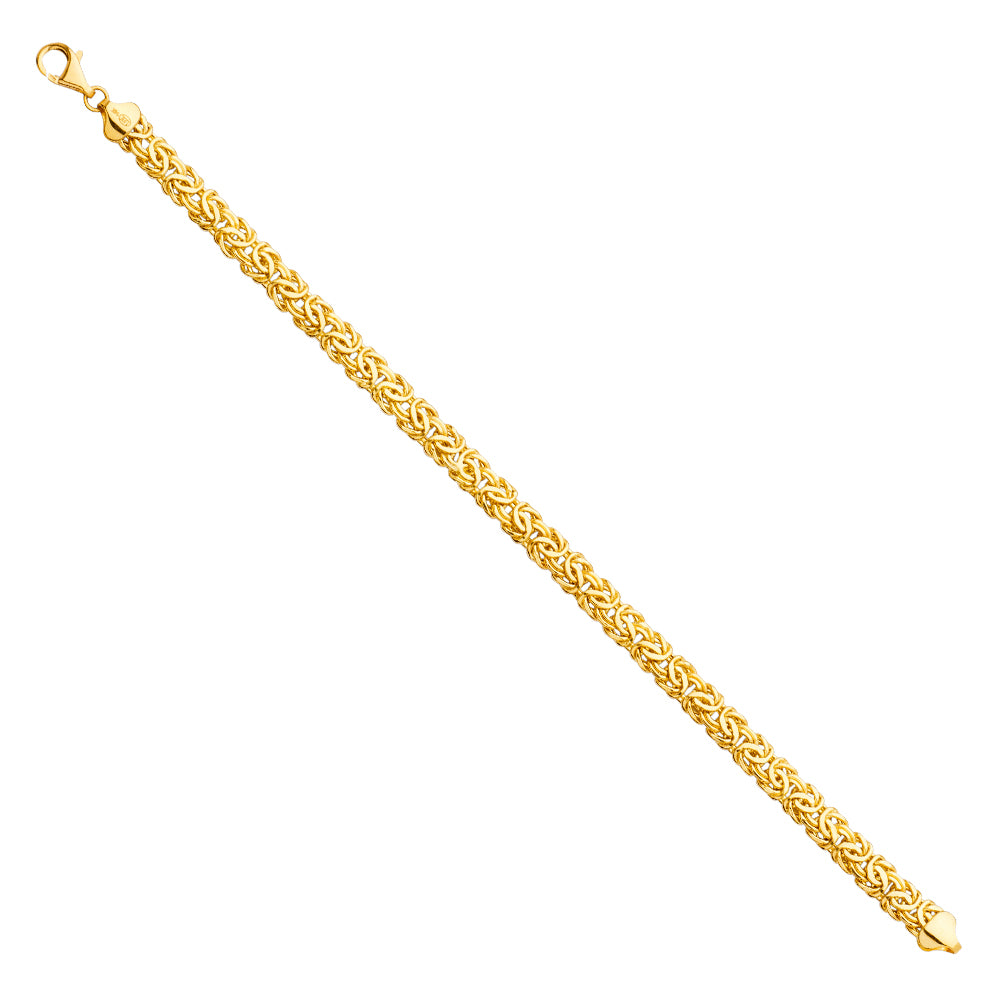 14k REAL GOLD BYZANTINE FANCY WOMEN BRACELET