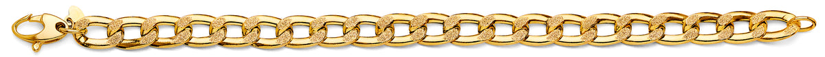 14K REAL GOLD CUBAN LINK FANCY BRACELET FOR WOMEN