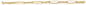 14K REAL GOLD FANCY PAPERCLIP BRACELET FOR WOMEN