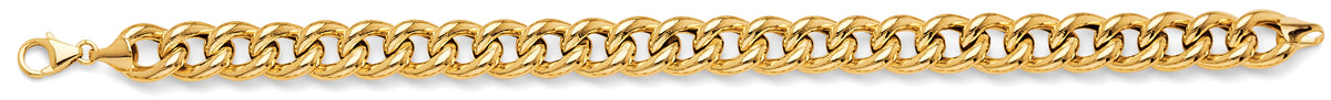 14K REAL GOLD CUBAN LINK FANCY BRACELET