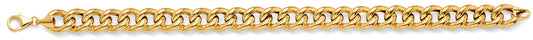 14K REAL GOLD CUBAN LINK FANCY BRACELET