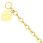 14KT REAL GOLD HEART BRACELET FOR WOMEN