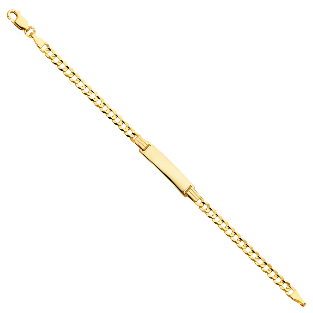 14KT REAL GOLD ID PLATE BRACELET FOR KIDS