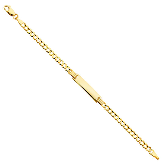 14KT REAL GOLD ID PLATE BRACELET FOR KIDS