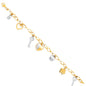 14KT REAL GOLD FANCY BRACELET DUO COLOR