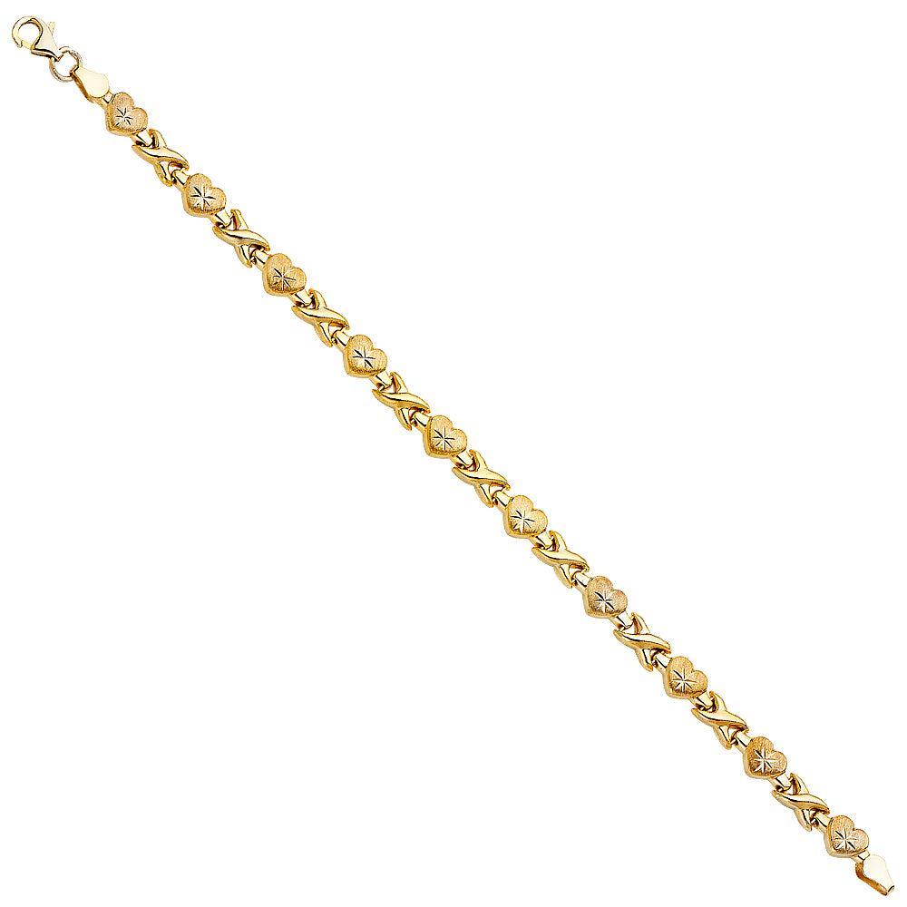 14KT REAL GOLD FANCY WOMEN BRACELET