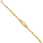 14KT REAL GOLD TWO-TONE FANCY ID BRACELET