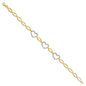 14KT REAL GOLD FANCY CZ BRACELET