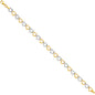 14KT REAL GOLD TWO TONE FANCY BRACELET