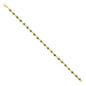 14KT REAL GOLD EVIL EYE BRACELET
