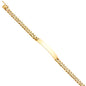 14KT REAL GOLD MIAMI CUBAN LINK MEN'S ID BRACELET
