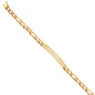 14KT REAL GOLD MEN ID BRACELET FIGARO STYLE