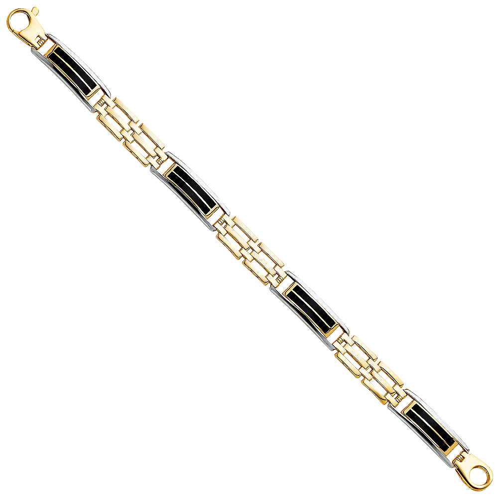 14KT REAL GOLD BRACELET DUO COLOR