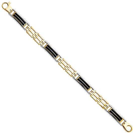 14KT REAL GOLD BRACELET DUO COLOR