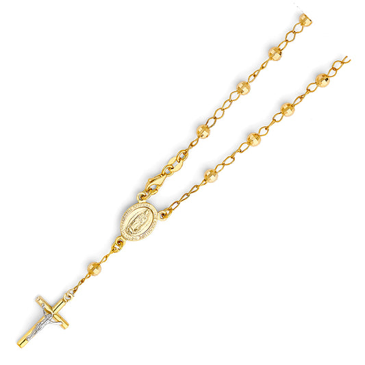 14KT REAL GOLD ROSARY BRACELET