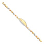14KT REAL GOLD FANCY ID BRACELET