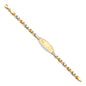 14KT REAL GOLD FANCY ID BRACELET