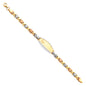 14KT REAL GOLD FANCY LINK ID BRACELET