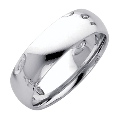 14KT REAL GOLD PLAIN WEDDING BAND 6MM
